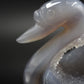 Sculpture cygne en Agate Druse