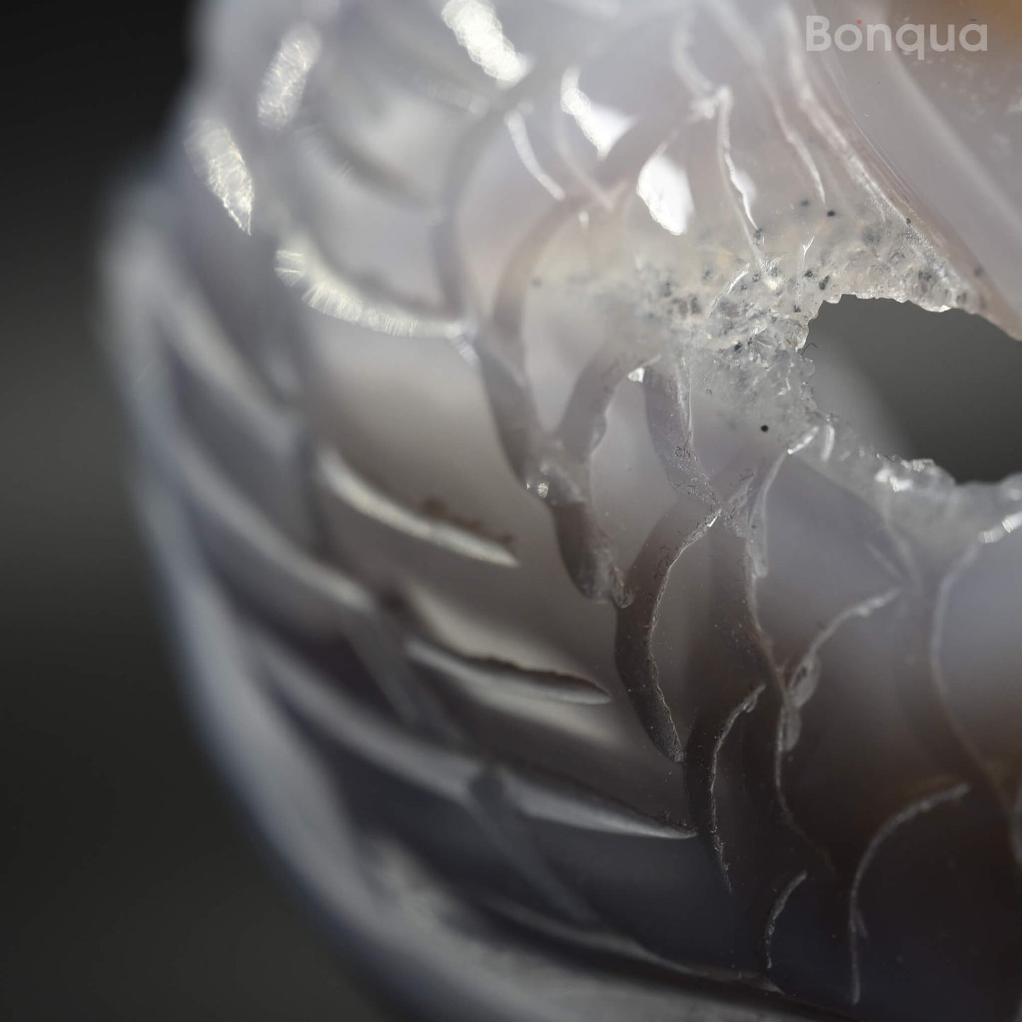 Sculpture cygne en Agate Druse