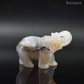 Sculpture Éléphant en Agate Druse