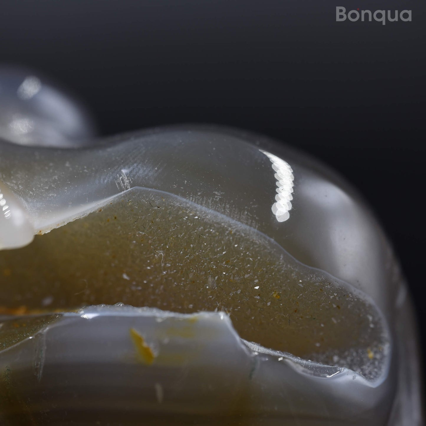 Sculpture Éléphant en Agate Druse