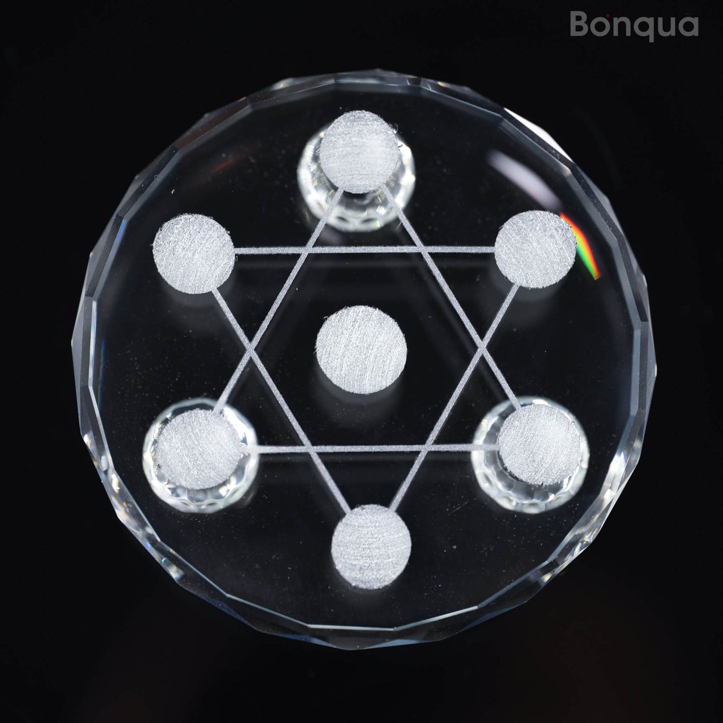 Socle en Verre 7 Chakras pour les Sphères