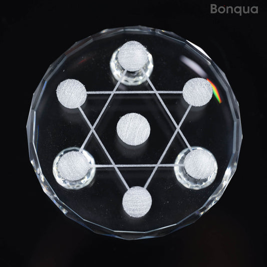 Socle en Verre 7 Chakras pour les Sphères