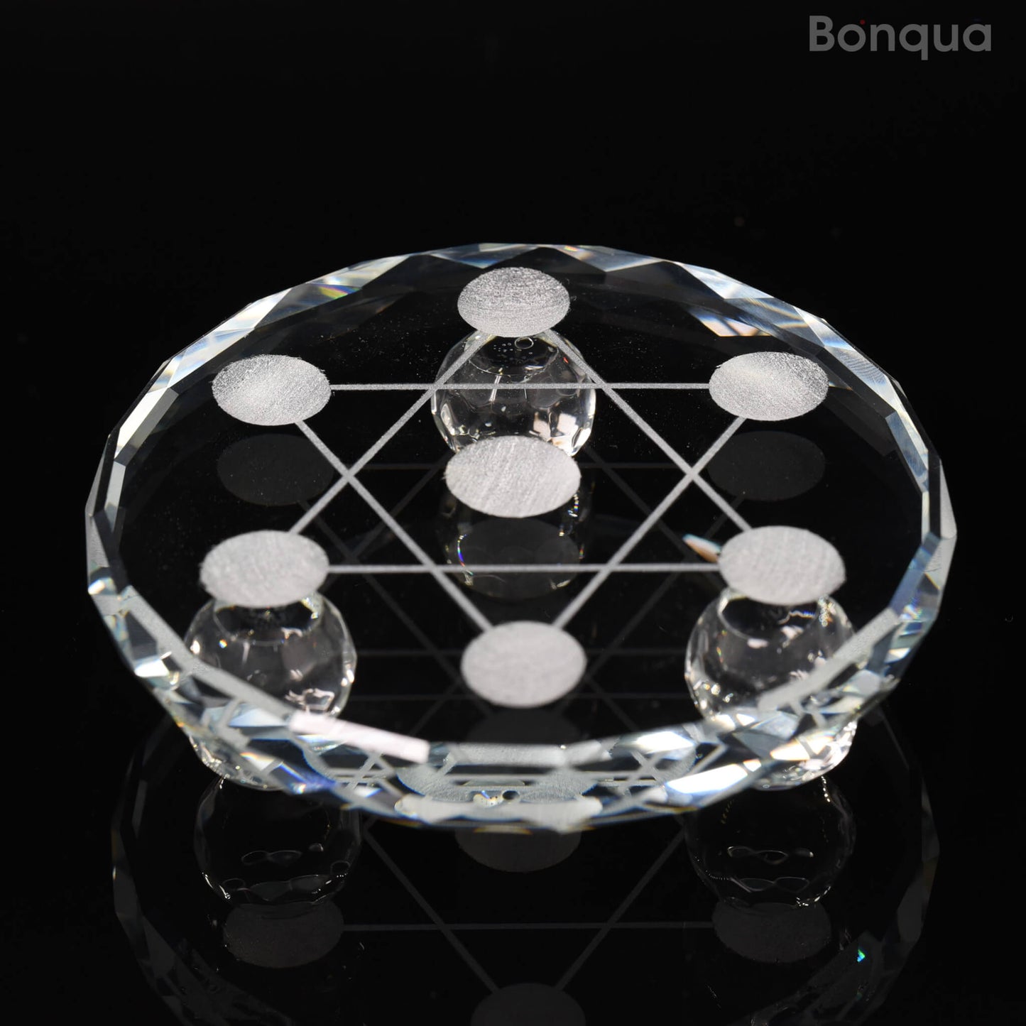 Socle en Verre 7 Chakras pour les Sphères