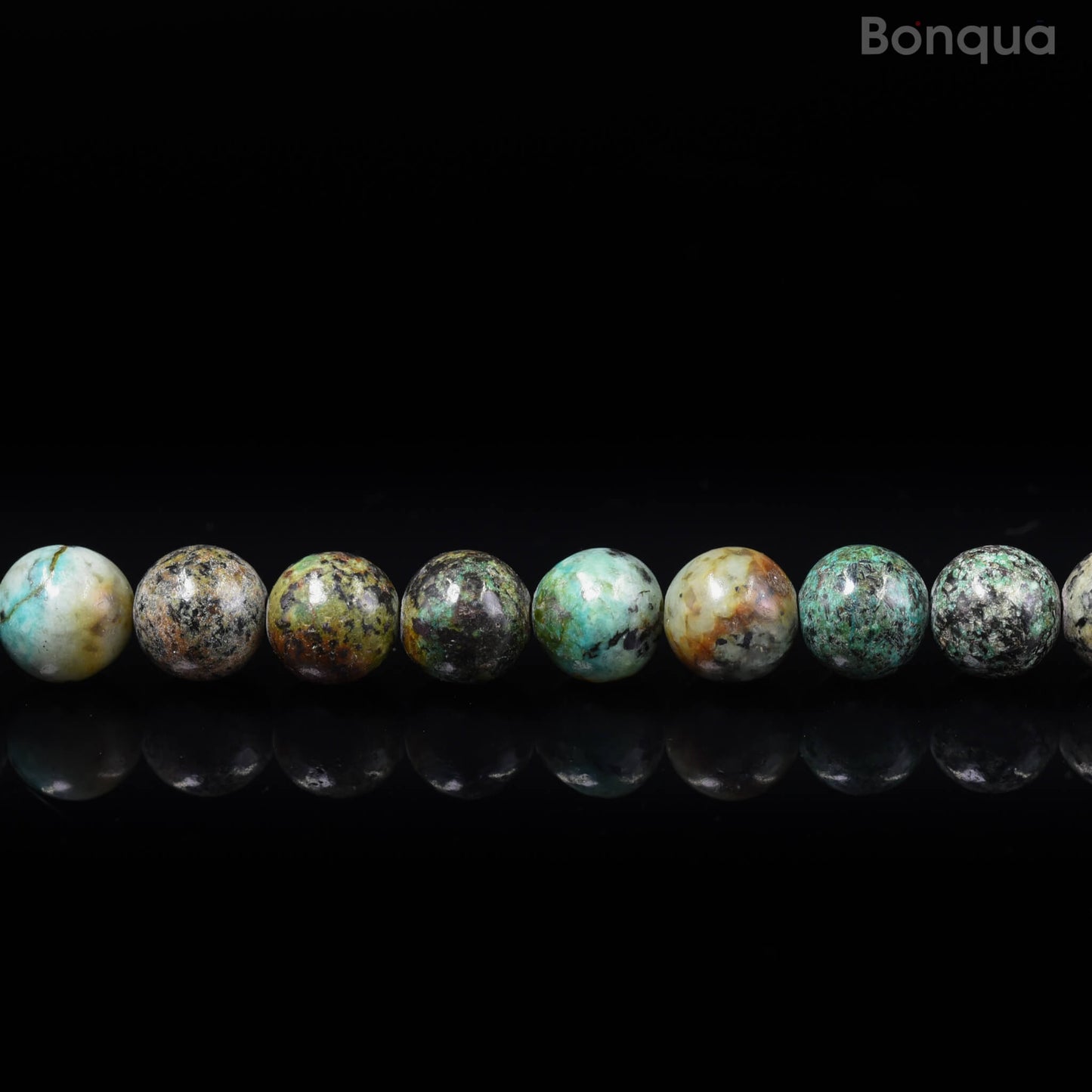 Perles African turquoise AA- Ronde