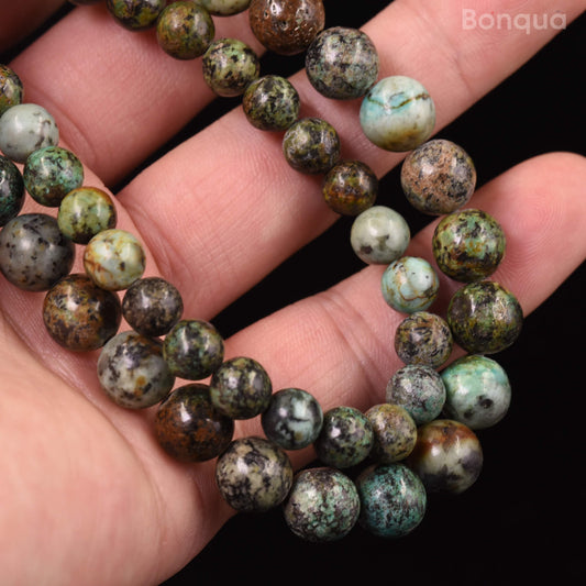 Perles African turquoise AA- Ronde