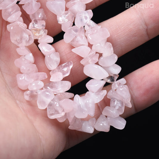 Fil de Chips Baroque en Quartz Rose