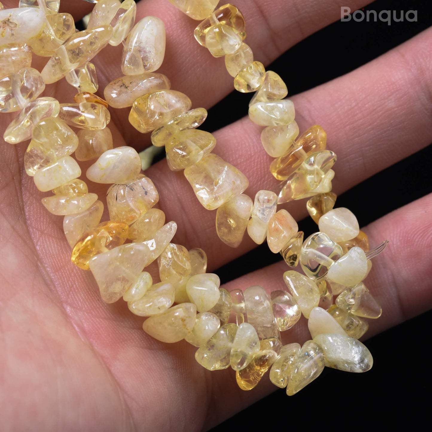Fil de Chips Baroque en Citrine