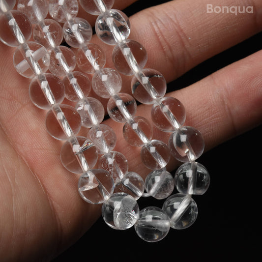 Perles Cristal de Roche AAA- Ronde