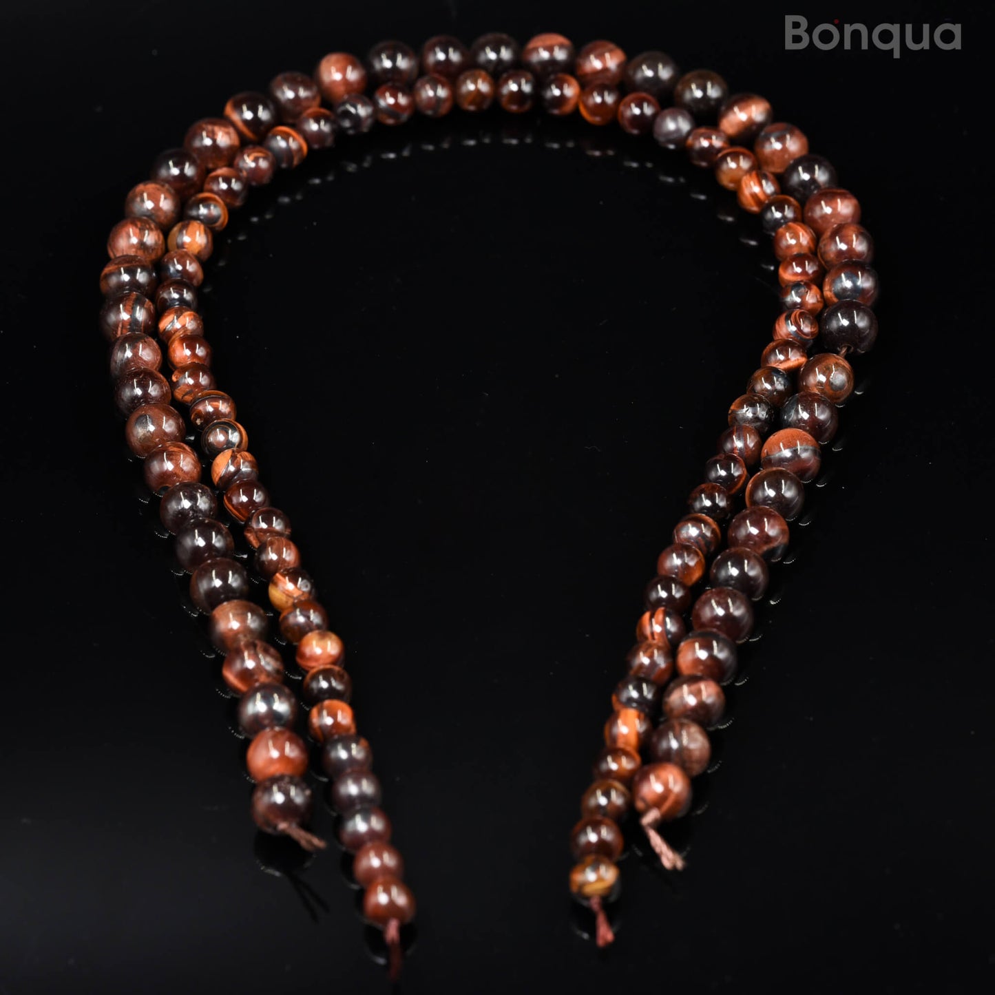 Perles Red tigre eye AA- Ronde