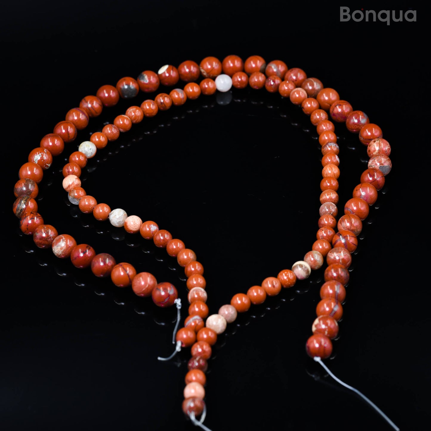 Perles Jasper Rouge AA- Ronde