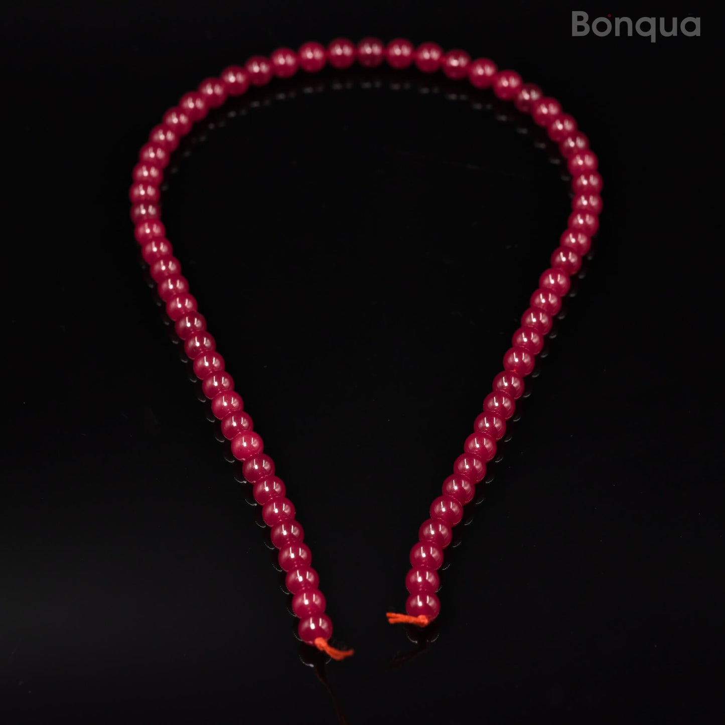 Perles Rubis chauffé AA- Ronde