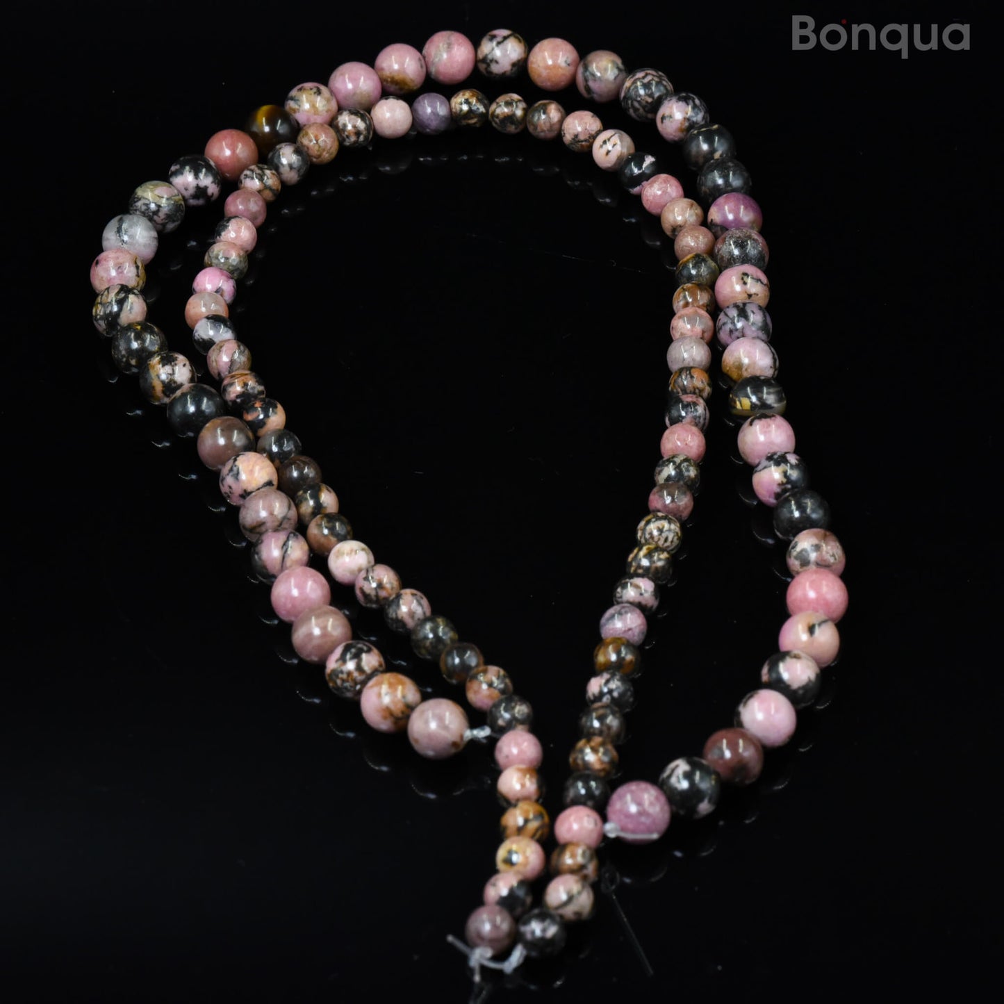 Perles Rhodonite AA- Ronde