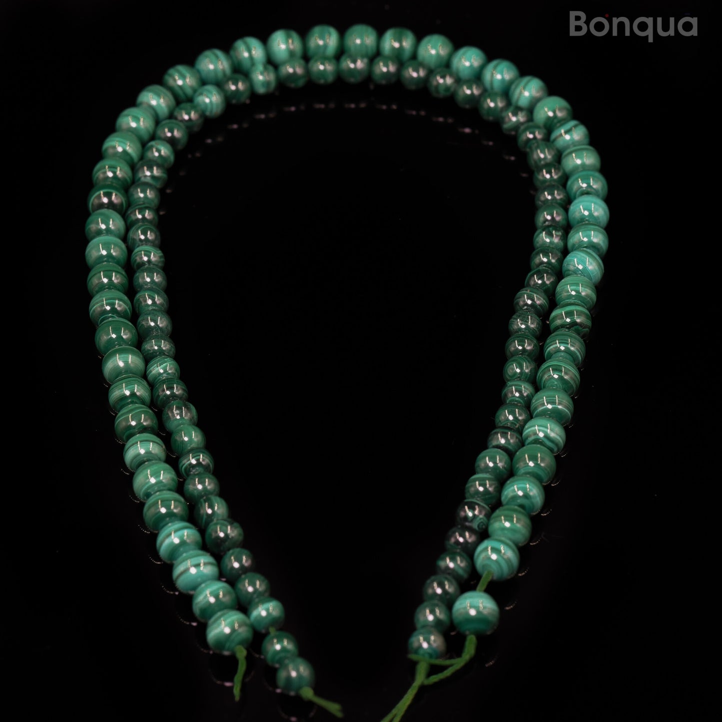 Perles Malachite AA- Ronde