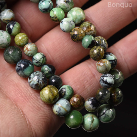 Perles Variscite AA- Ronde