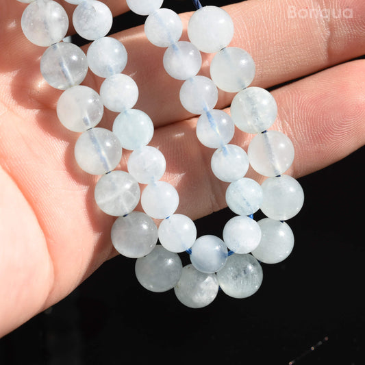 Perles Aigue marine AA- Ronde