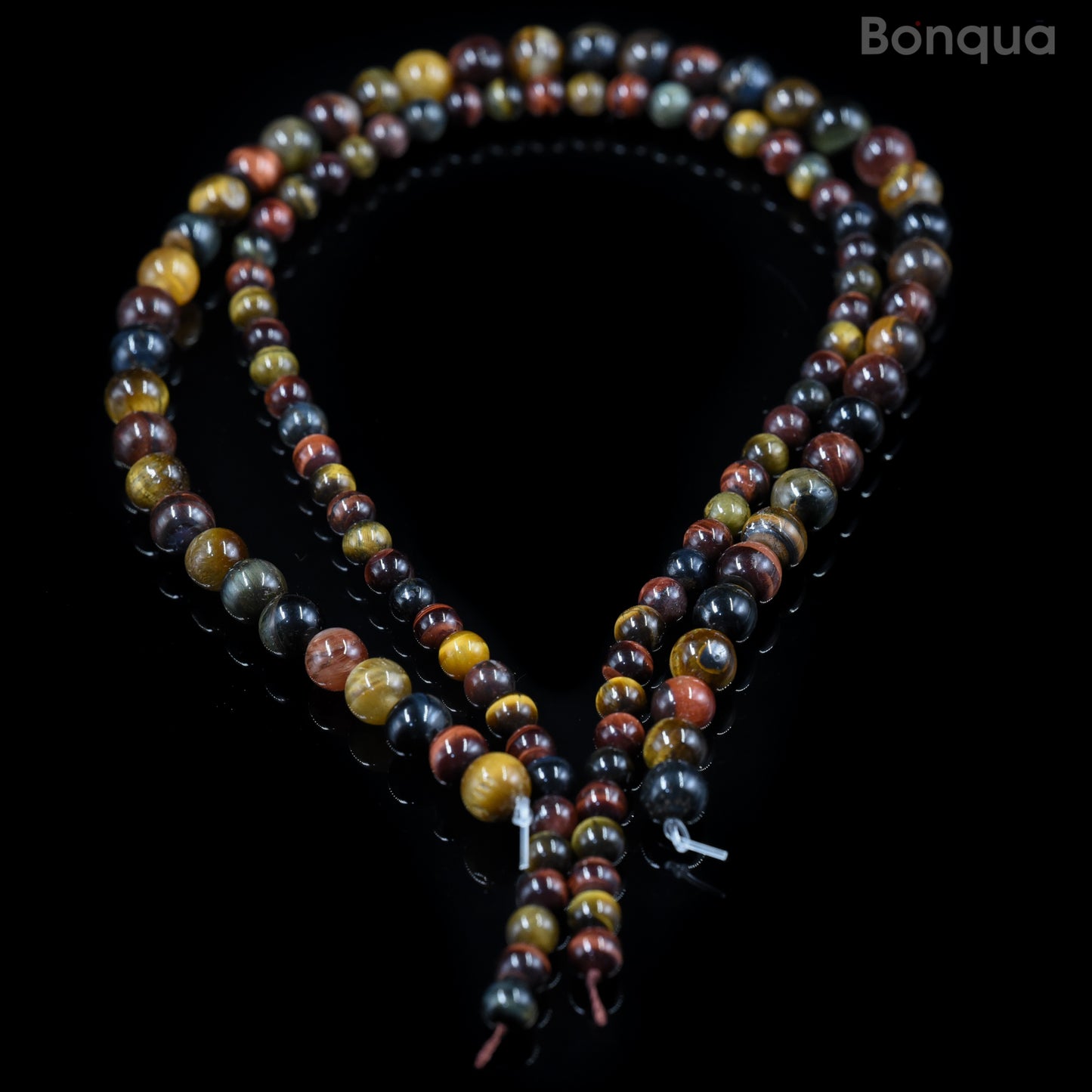 Perles Oeil-de-Tigre  melange AA- Ronde