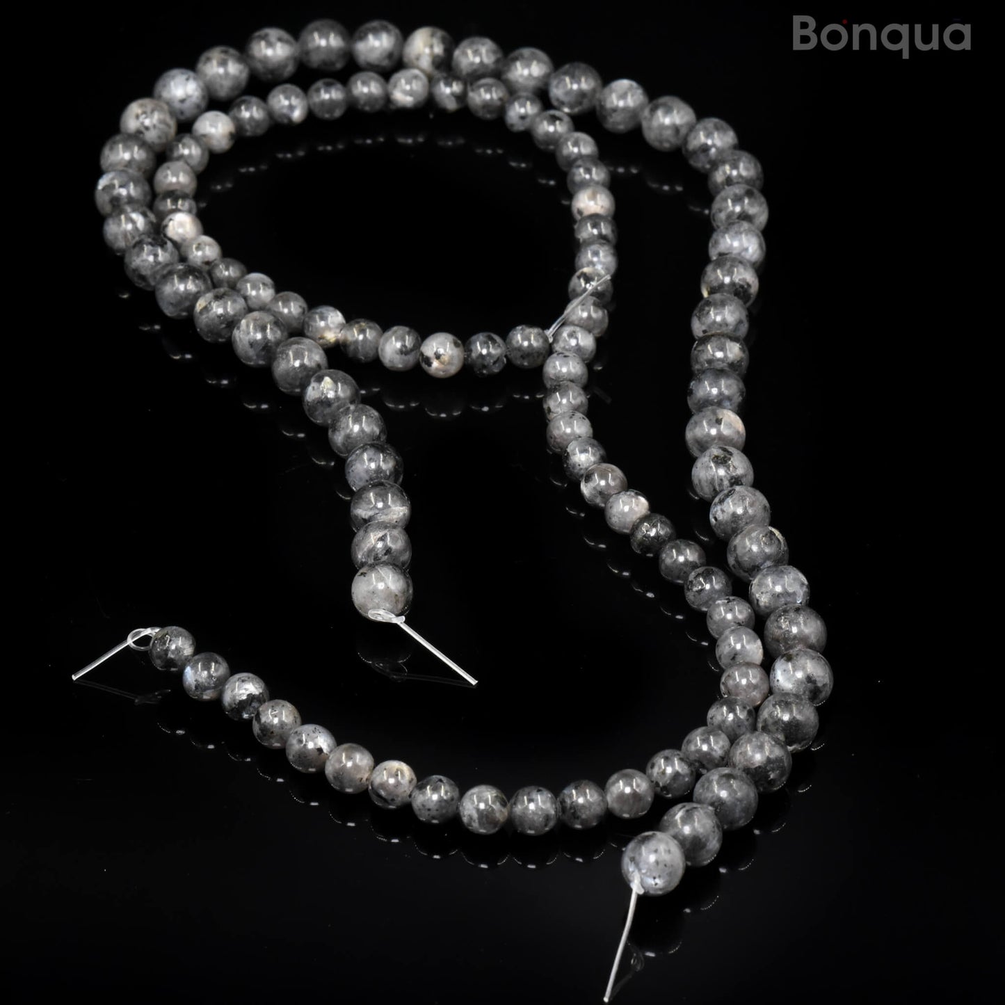 Perles Larvikite AA- Ronde