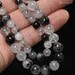 Perles Quartz tourmaline AA- Ronde