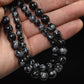 Perles obsidienne flocon de neige AAA- Ronde