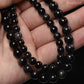 Perles Obsidienne Argent AA- Rond
