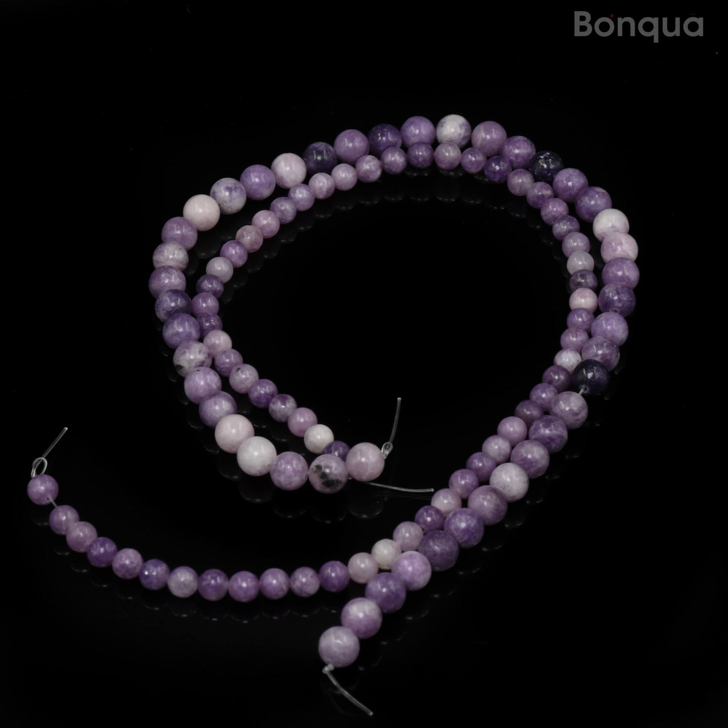 Perles Lepidolite  AA- Ronde