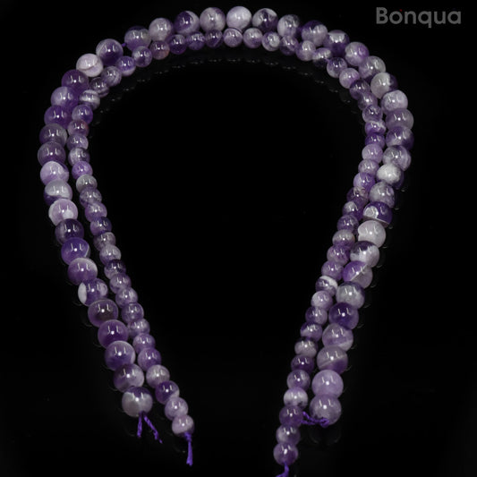 Perles Ametyste Chevron  AA- Ronde