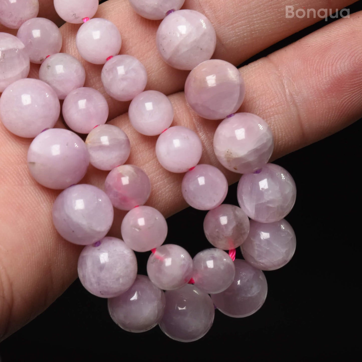 Perles Kunzite  AA-Ronde