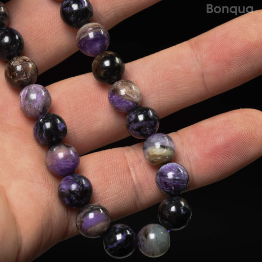 Perles Charoïte AA- Ronde