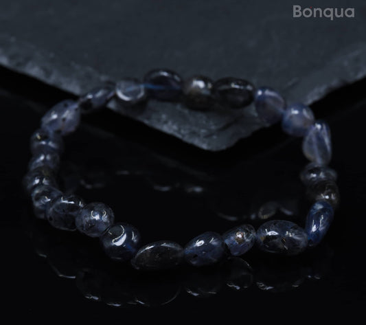 Bracelets Cordiérite/ lolite Chips Baroque